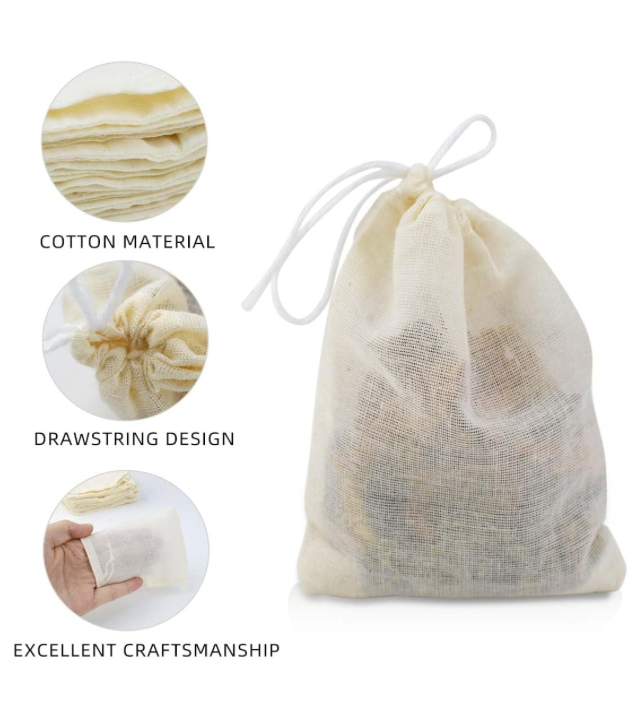 Drawstring Mesh Bag | 4" x 3.2" | Food-Grade Nylon | Reusable Hop Bag